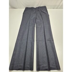 VTG Jaymar Dress Pants Mens 40x36 Blue Wool Flat Front Straight Unhemmed NWT